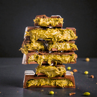 Dubai chocolade reep pistachevulling crunchy