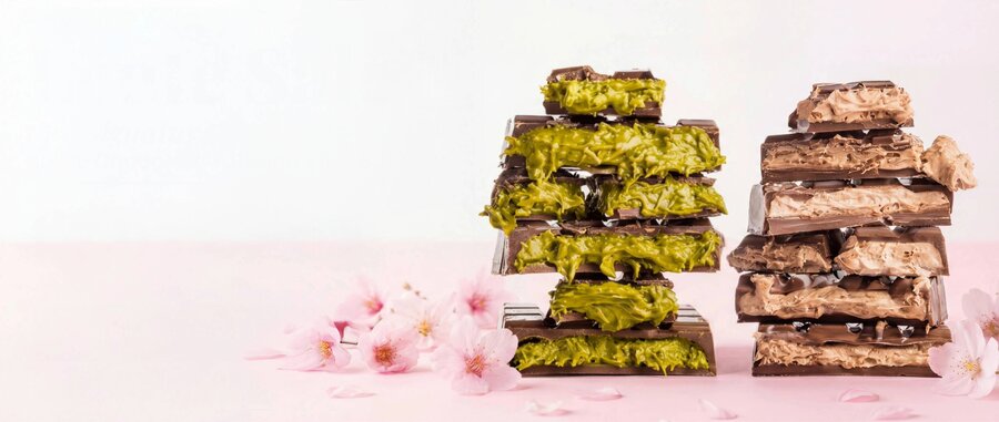 Chocolate Dubái con pistacho y kadayif